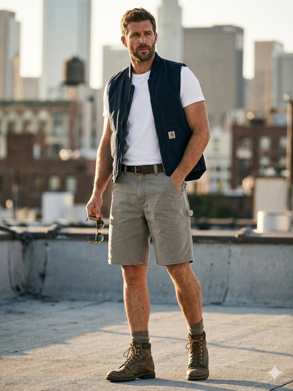 Carhartt Rugged Canvas Work Shorts - Men's Size 32 - 9" Inseam - Khaki